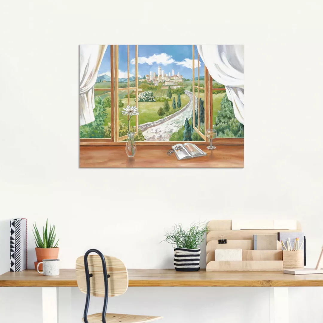 Artland Wandbild »Fenster zur Toskana«, Fensterblick, (1 St.), als Alubild, günstig online kaufen