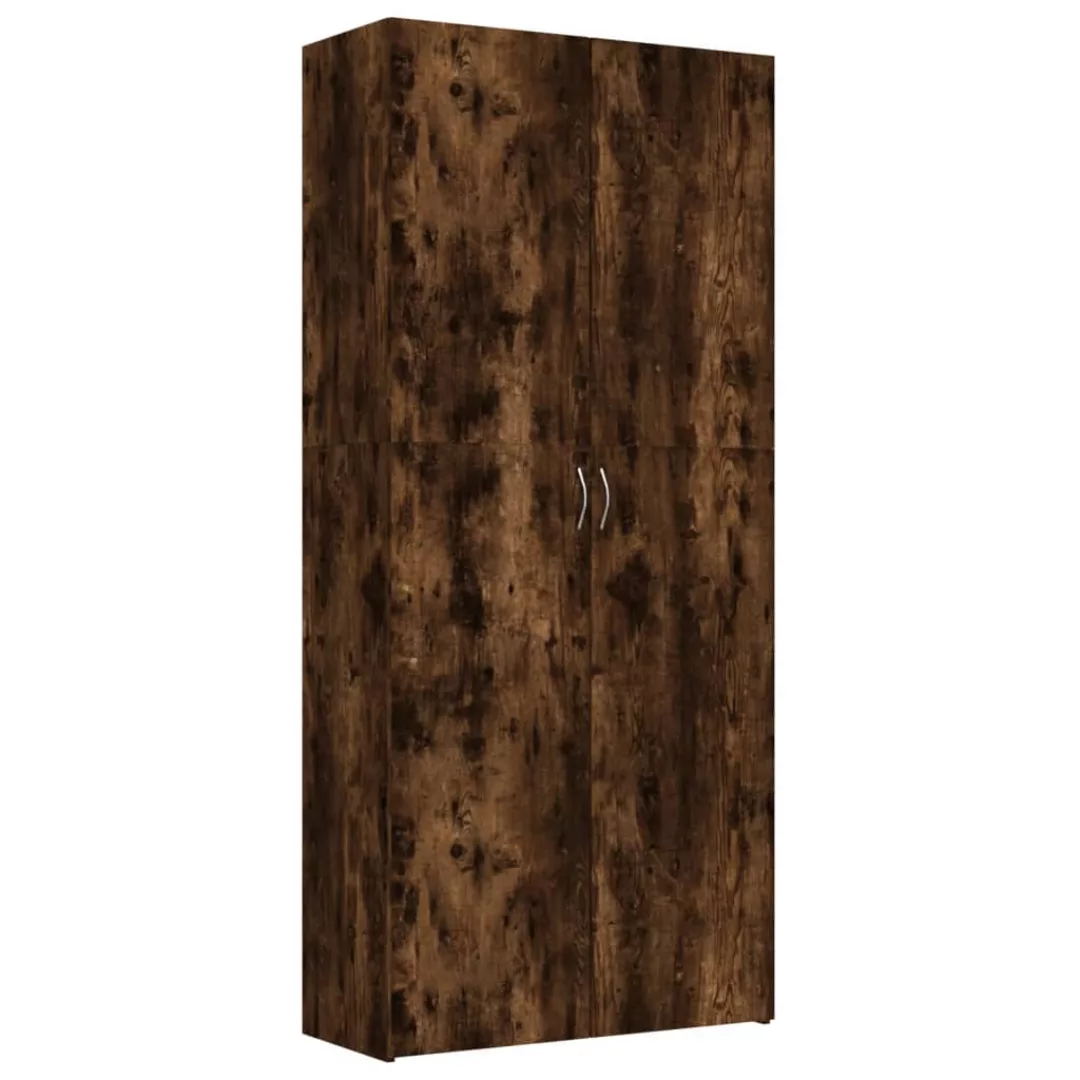 Vidaxl Schuhschrank Räuchereiche 80x35,5x180 Cm Holzwerkstoff günstig online kaufen