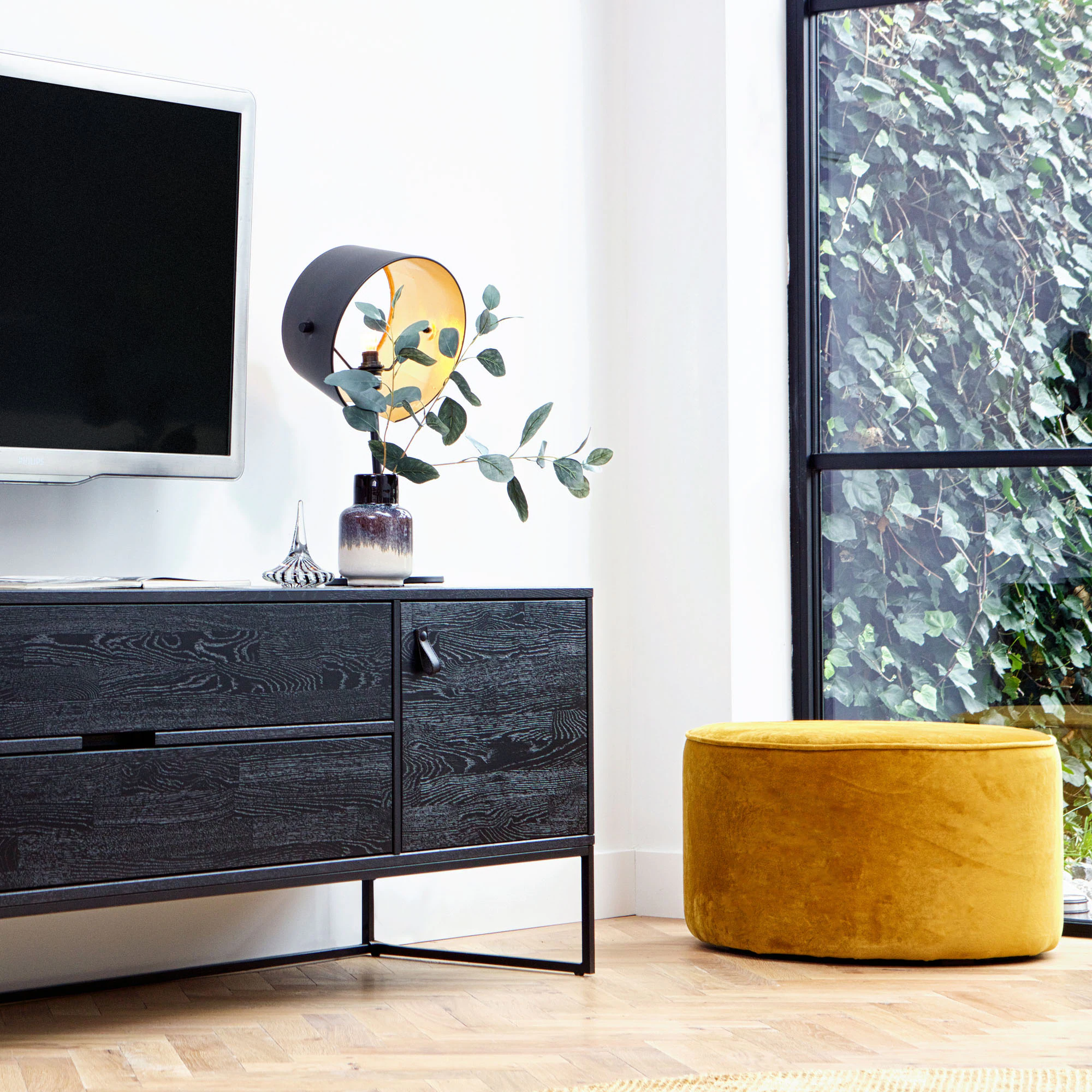 WOOOD Hocker "Sara", runde Form, vielseitig Einsetzbar, H 36 cm x Ø 60 cm günstig online kaufen