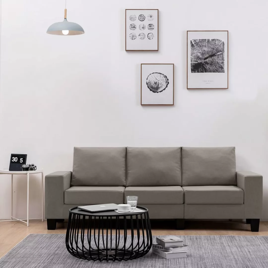 3-sitzer-sofa Taupe Stoff günstig online kaufen