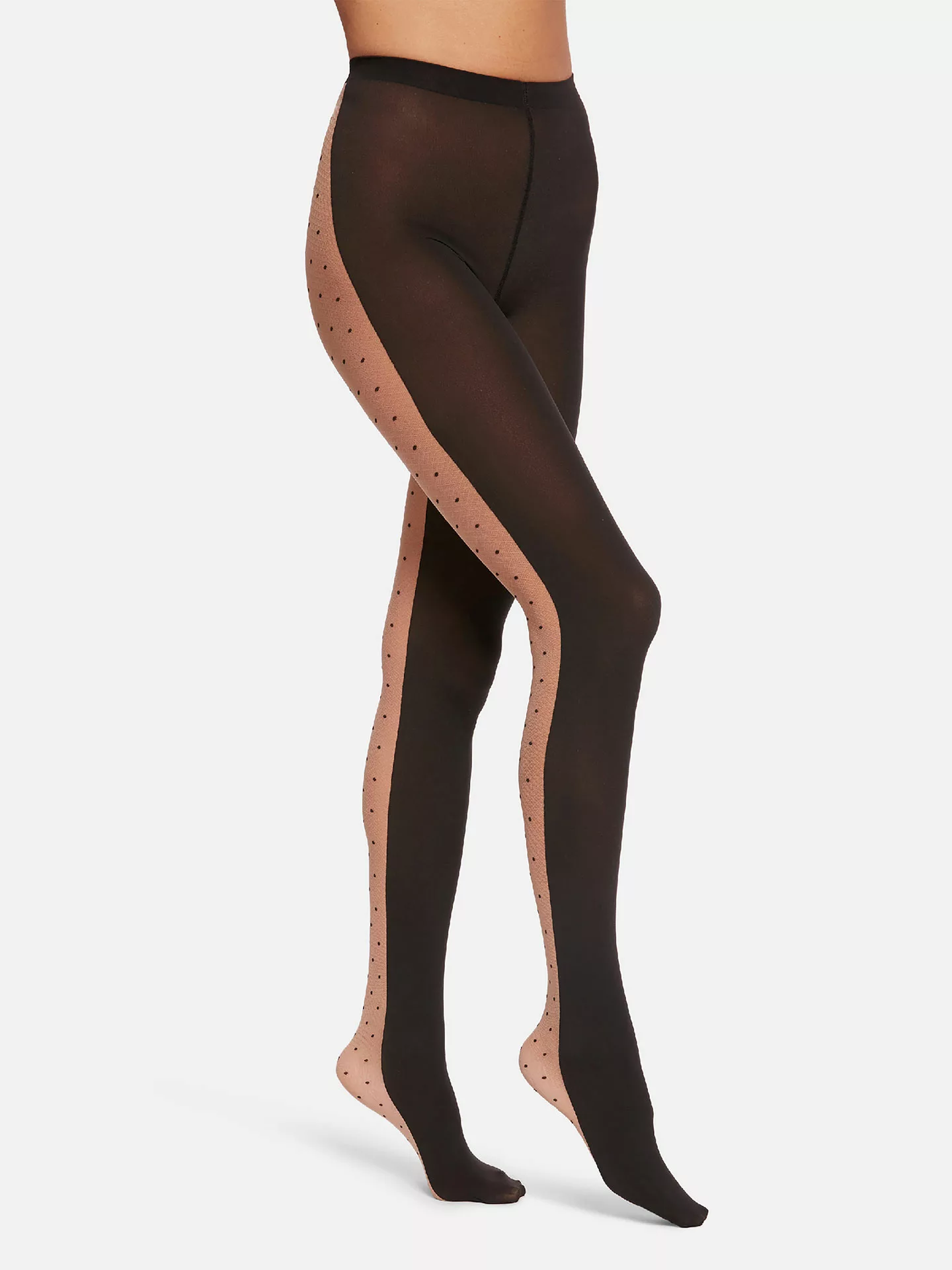 Wolford - Felicitas Tights, Frau, fairly light/black, Größe: S günstig online kaufen