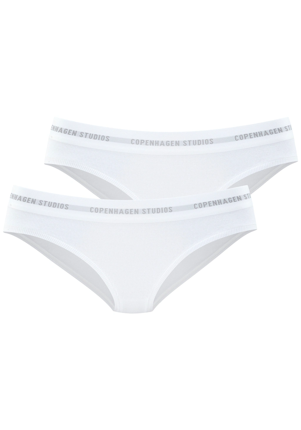 Copenhagen Studios Bikinislip "mit softem Logobund", (2er-Pack), aus geripp günstig online kaufen