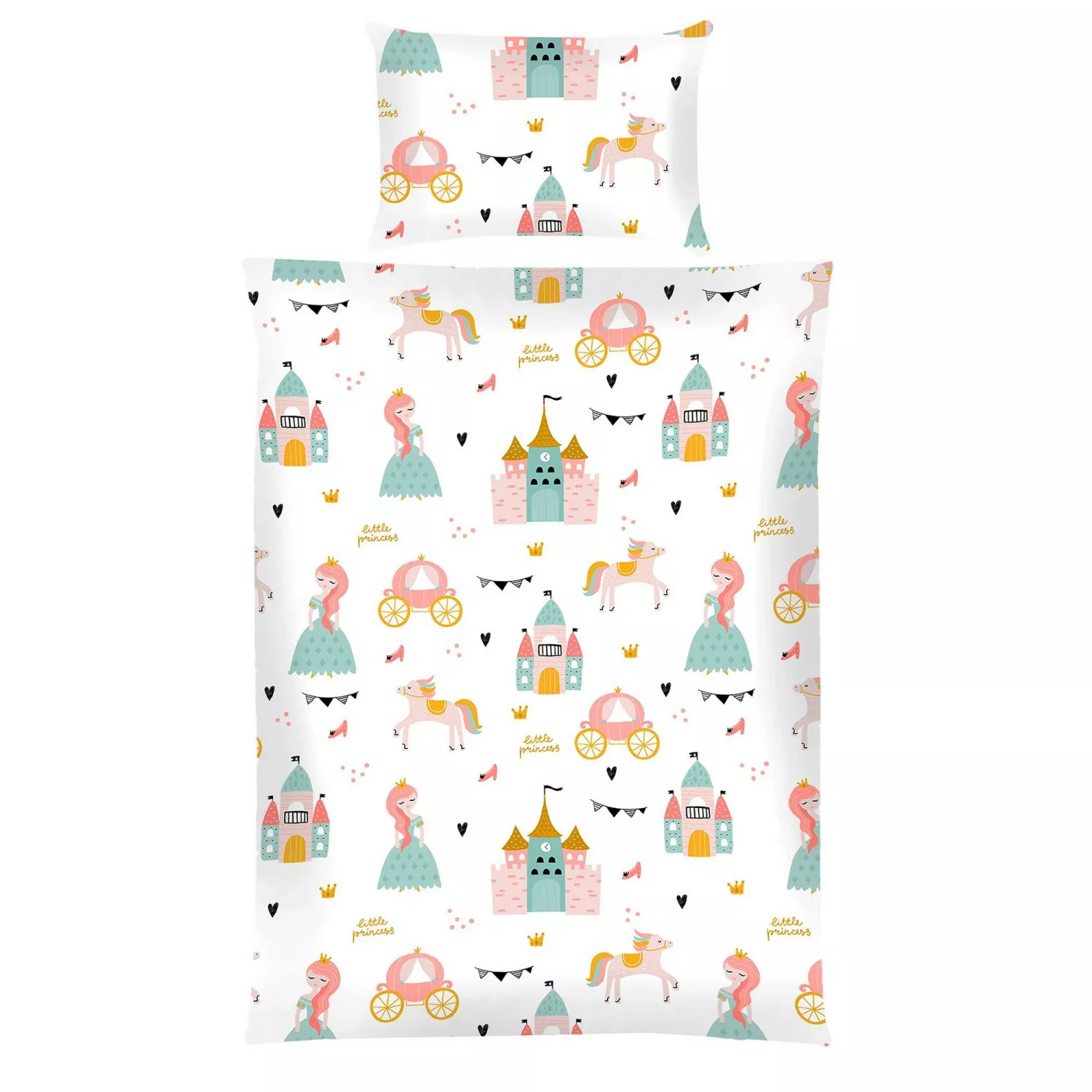 Bestlivings Kinder Bettwäsche 100 x 135 cm & 40 x 60 cm - Prinzessin günstig online kaufen