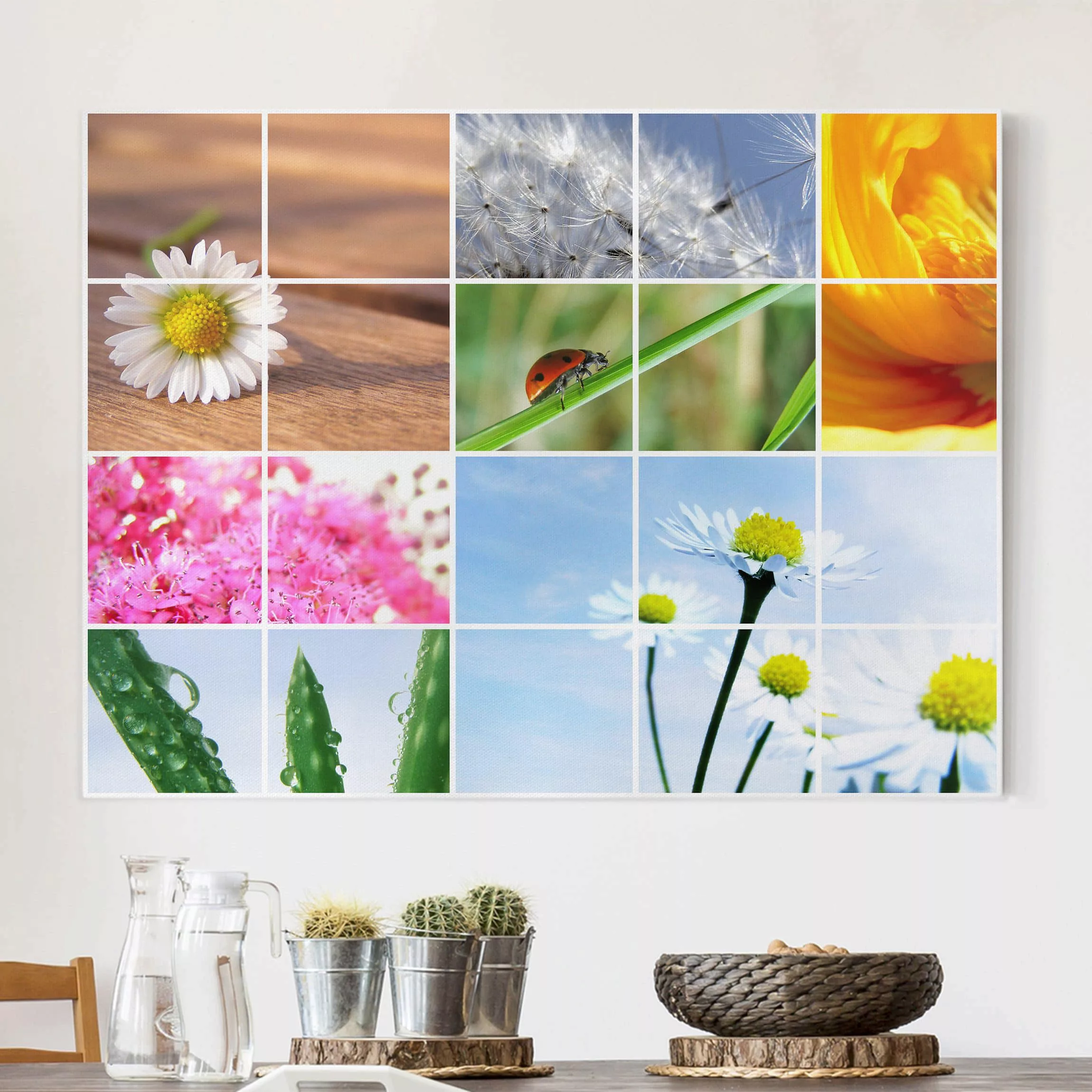 Leinwandbild Blumen - Querformat Spring Impression günstig online kaufen