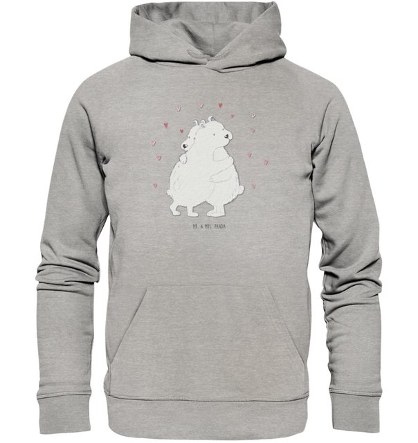 Mr. & Mrs. Panda Hoodie Größe M Eisbär Umarmen - Heather Grey - Geschenk, K günstig online kaufen