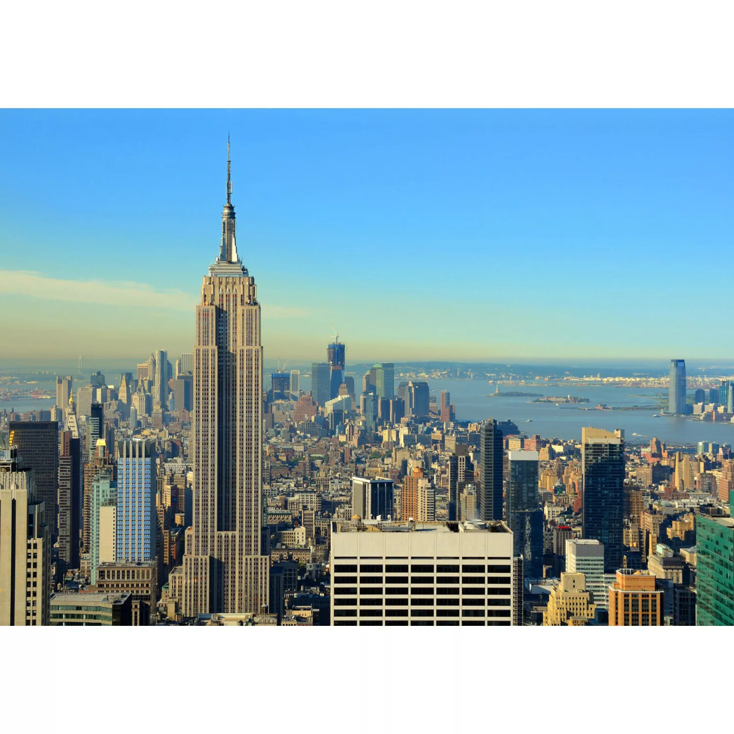 Sanders & Sanders Fototapete New York Blau und Beige 360 x 254 cm 600388 günstig online kaufen