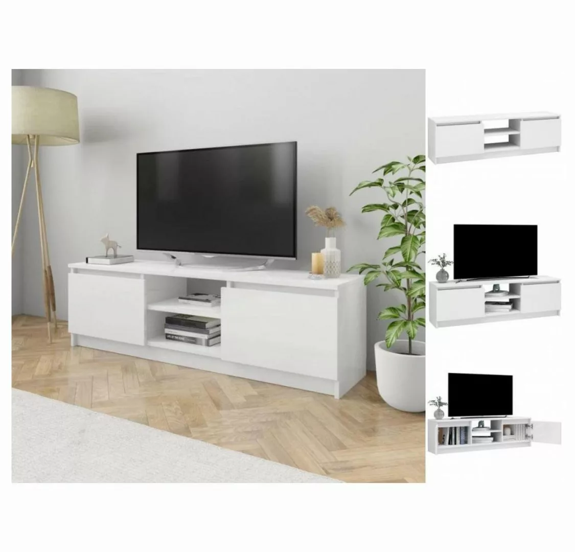 vidaXL TV-Schrank TV-Schrank Hochglanz-Weiß 1203035,5 cm Spanplatte Lowboar günstig online kaufen