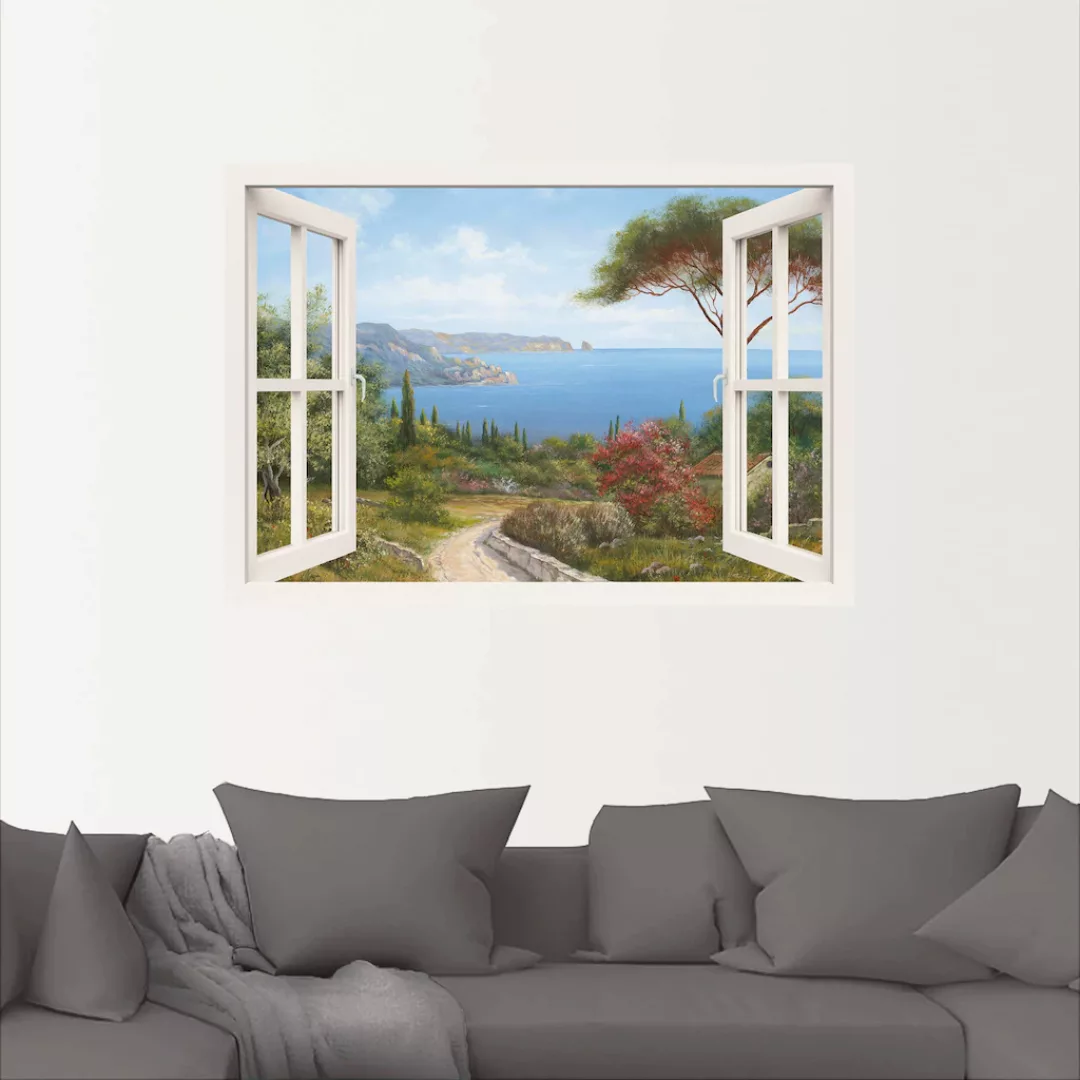 Artland Wandbild »Fensterblick - Haus am Meer I«, Fensterblick, (1 St.), al günstig online kaufen