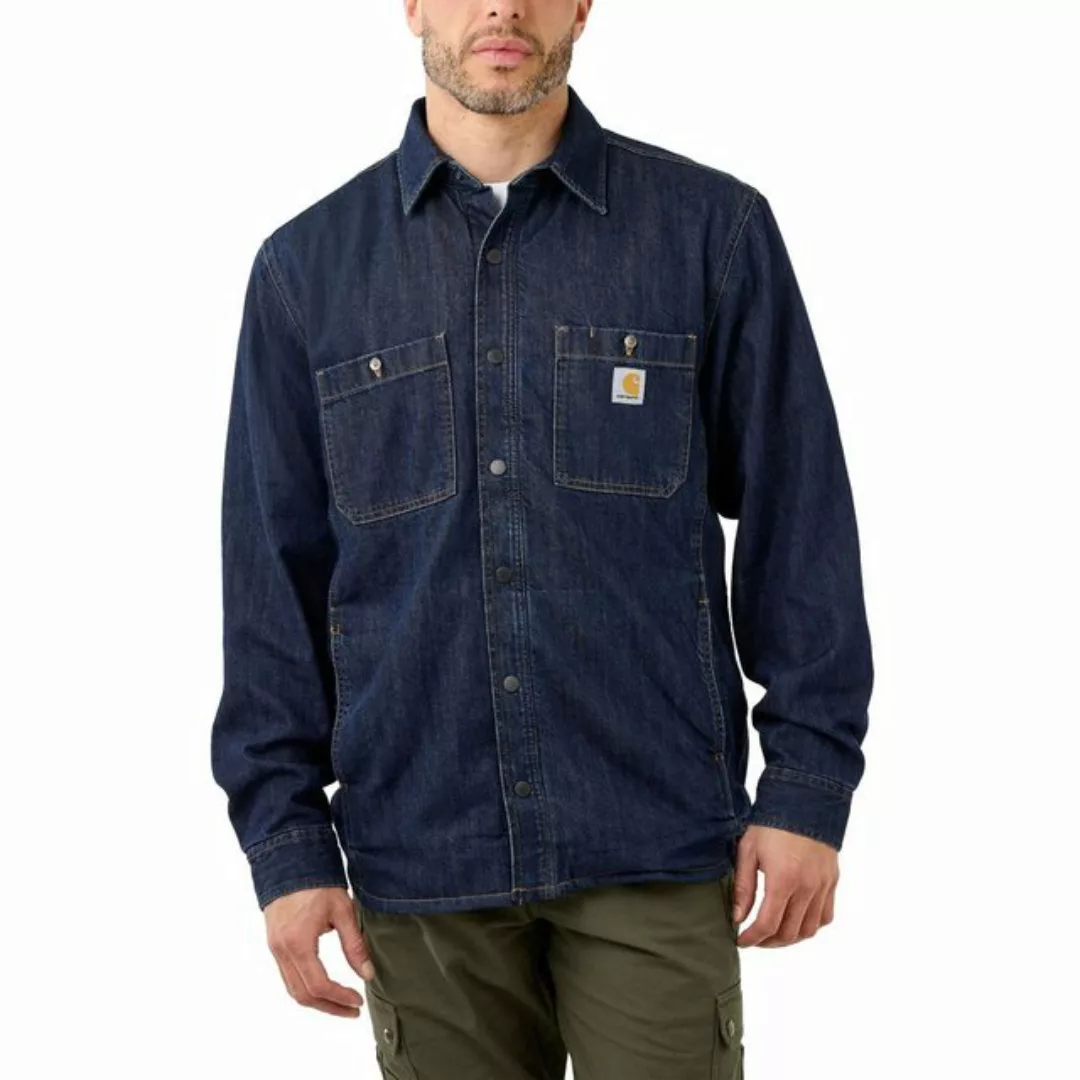 Carhartt Jeanshemd Carhartt DENIM FLEECE LINED SNAP FRONT SHIRT 105605 (1-t günstig online kaufen