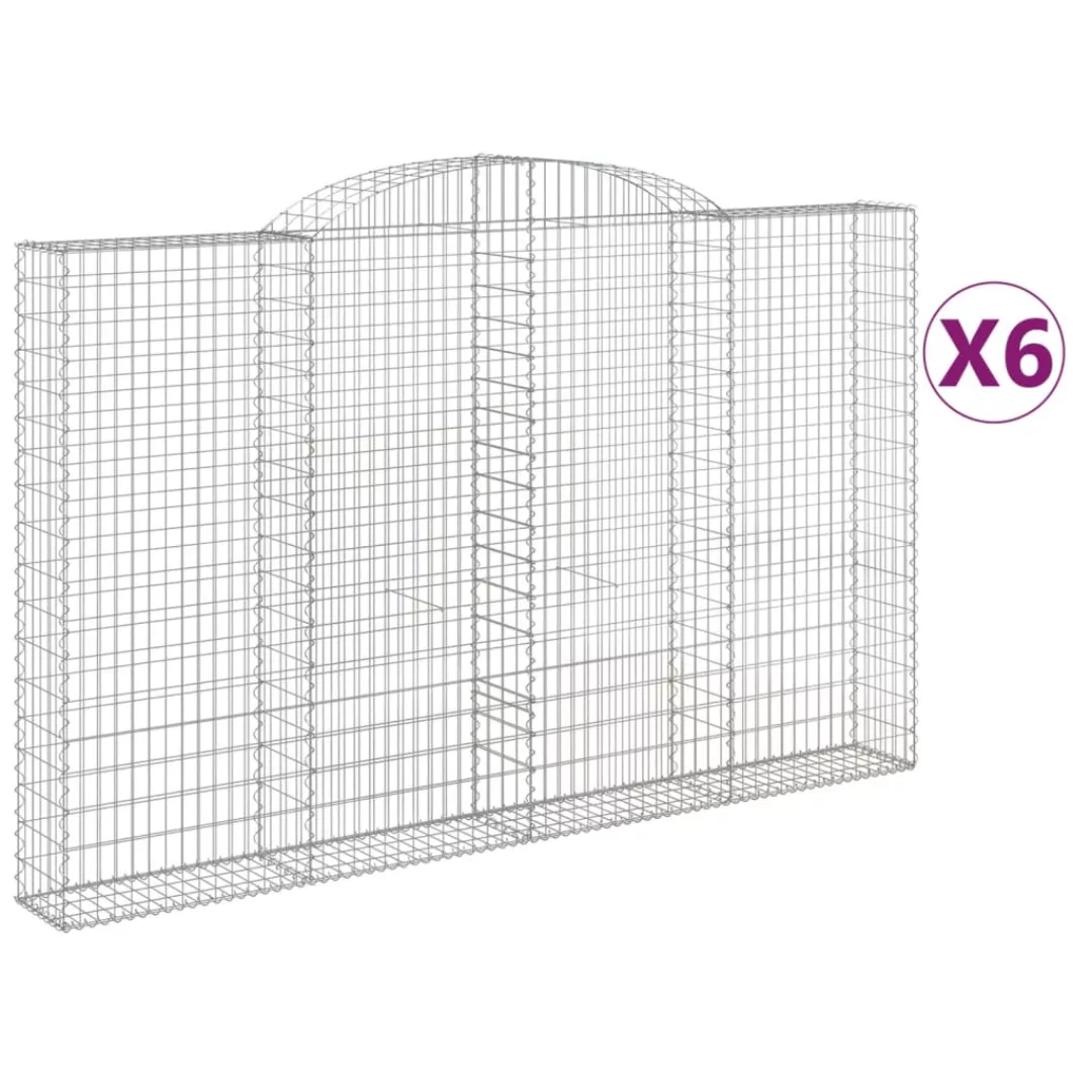 Vidaxl Gabionen Mit Hochbogen 6 Stk. 300x30x180/200cm Verzinktes Eisen günstig online kaufen