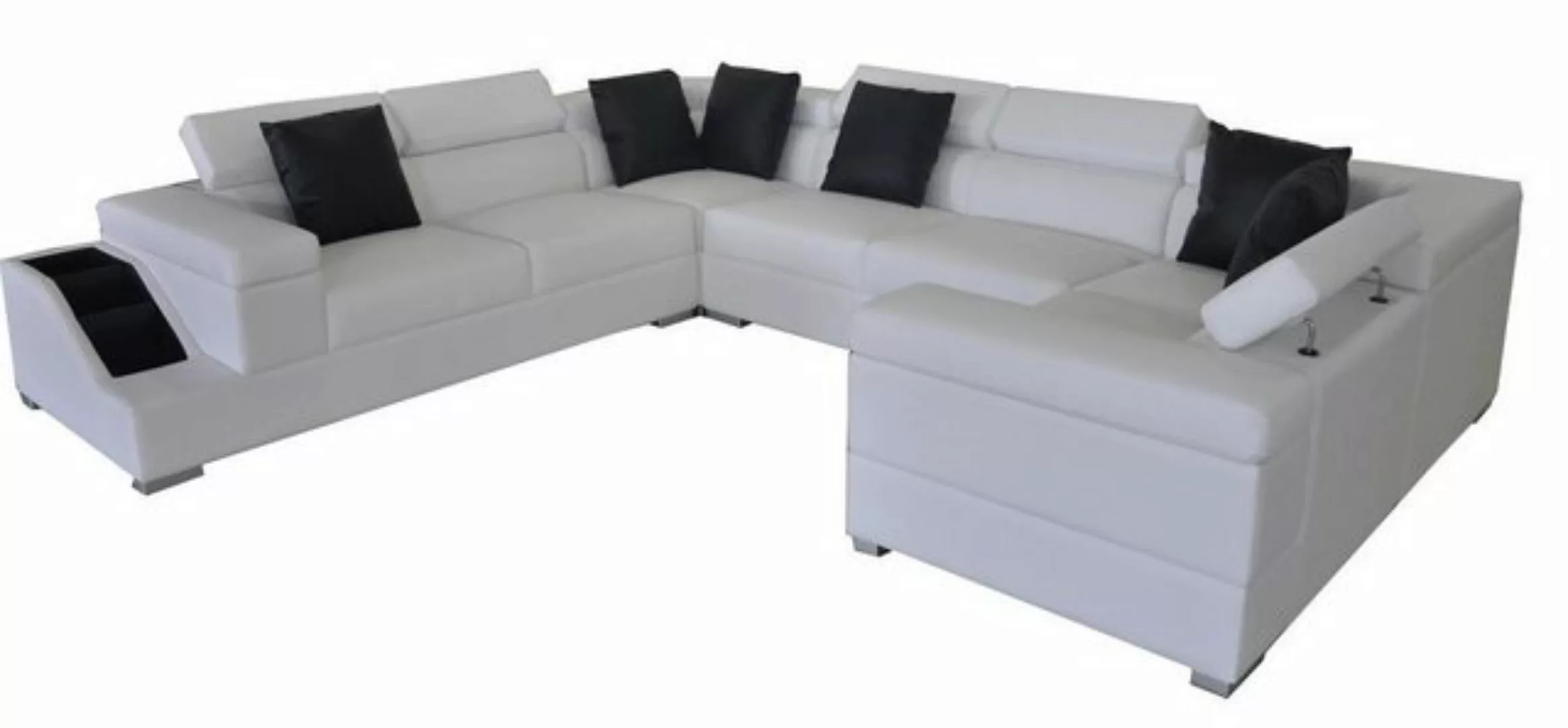 Xlmoebel Ecksofa Modernes Ledersofa in U-Form mit USB-Anschluss für, Herges günstig online kaufen