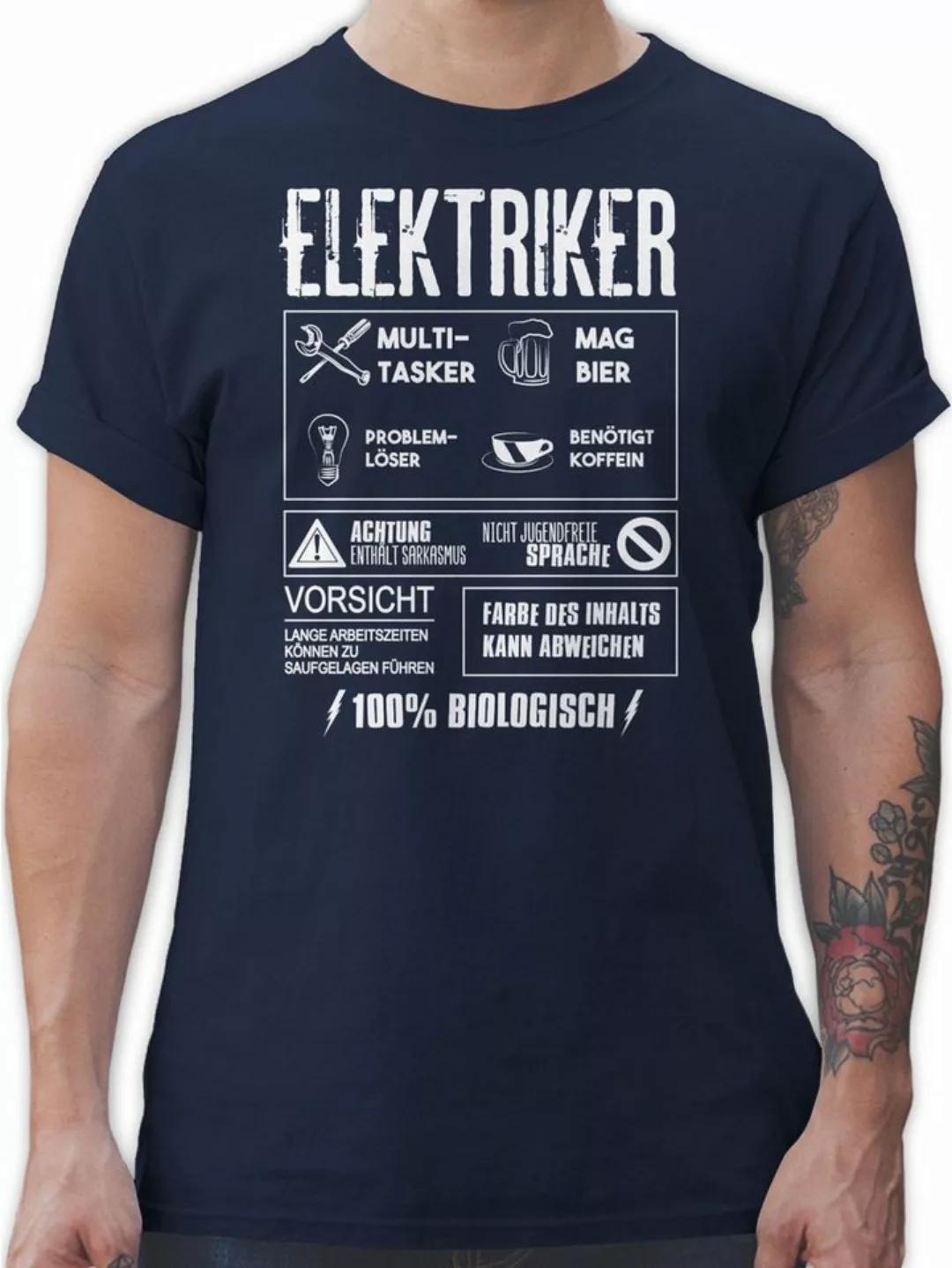 Shirtracer T-Shirt Elektriker - Geschenk Geschenkideen Lustige Geschenke Ic günstig online kaufen