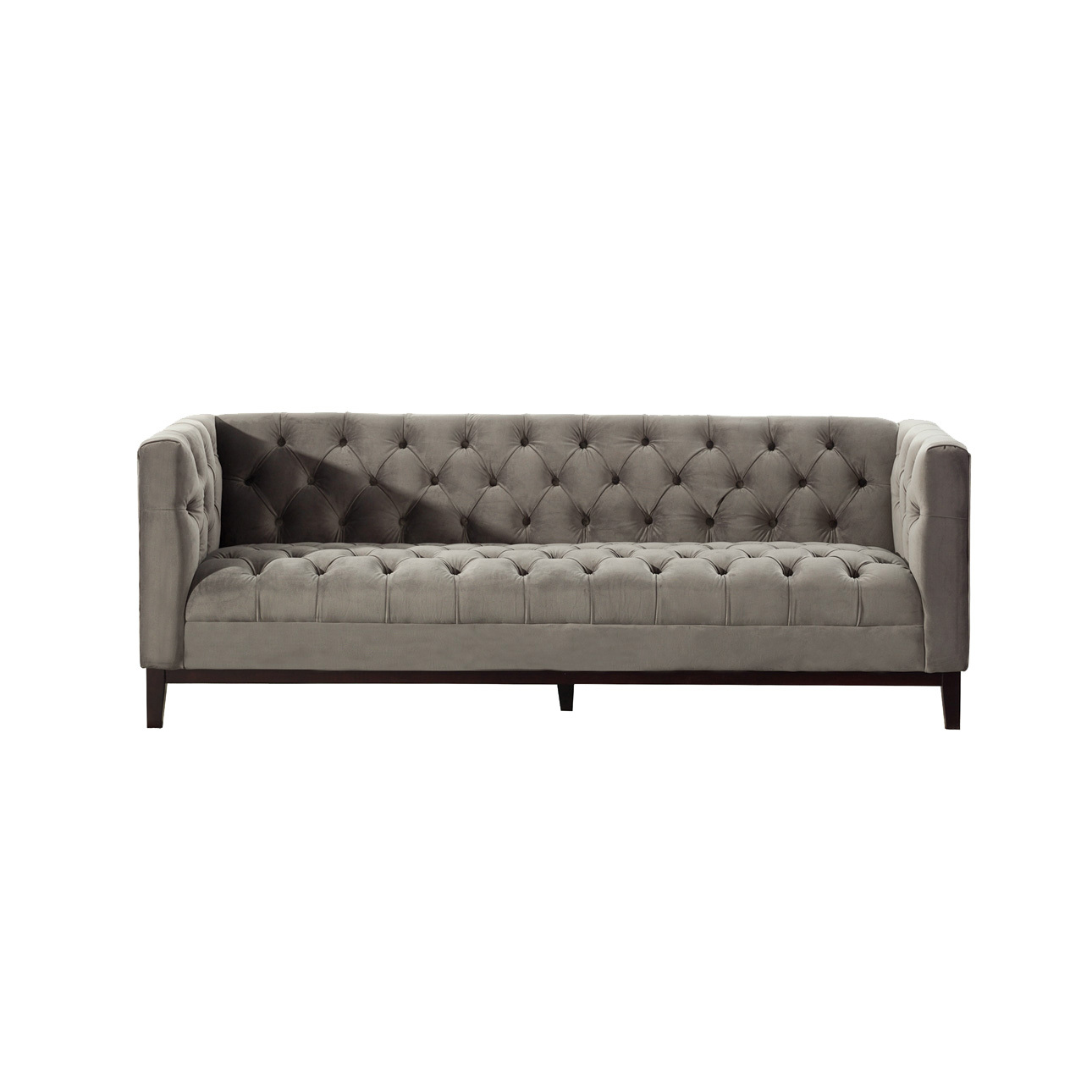 Sofa Velvet Elite grey 3-Sitzer, 214x76x74cm günstig online kaufen