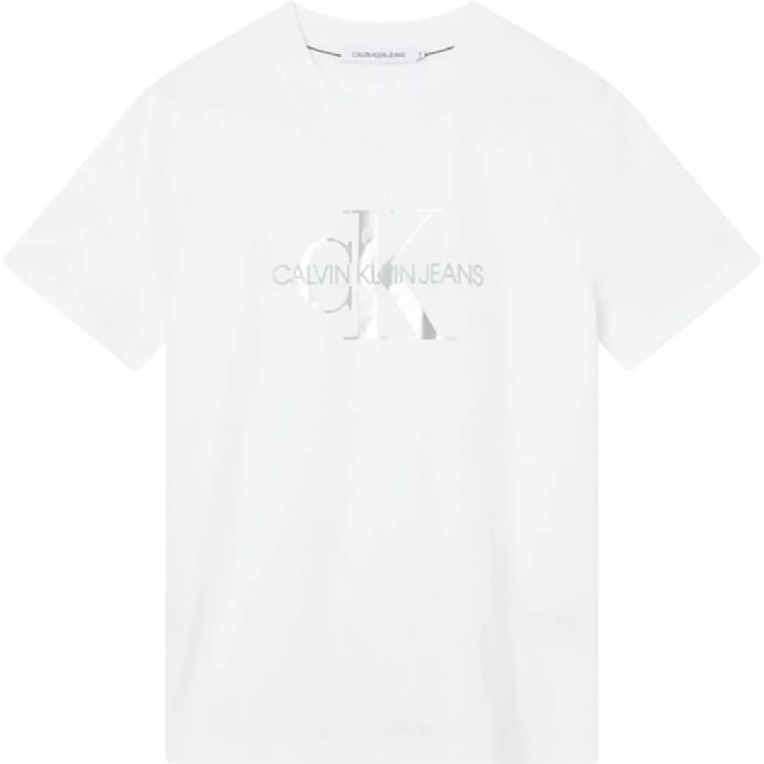 Calvin Klein Jeans Glossy Monogram Kurzärmeliges T-shirt S Bright White günstig online kaufen