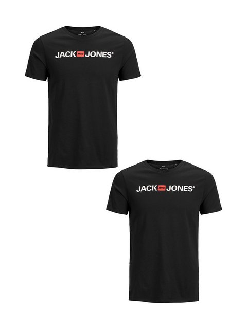 Jack & Jones T-Shirt 2er-SET Kurzarm T-Shirt Plus + Size CREW NECK (2-tlg) günstig online kaufen