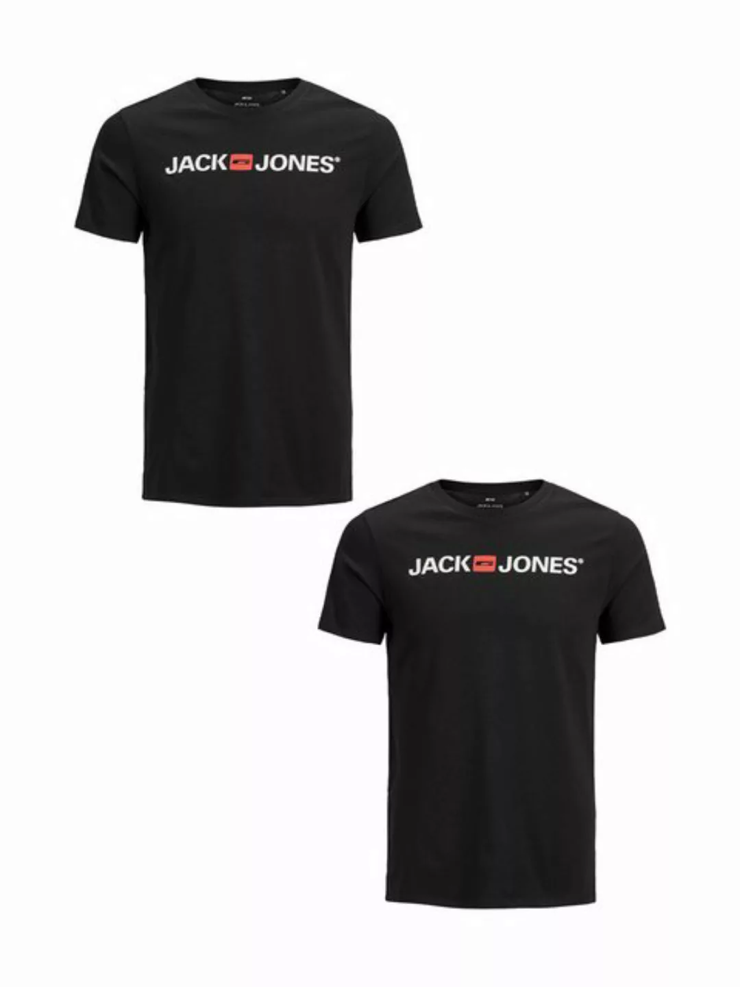 Jack & Jones T-Shirt 2er-SET Kurzarm T-Shirt Plus + Size CREW NECK (2-tlg) günstig online kaufen