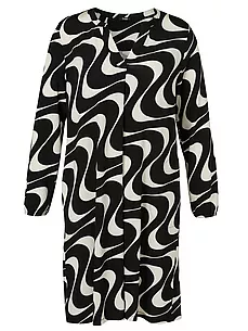 Kleid V-Ausschnitt frapp schwarz günstig online kaufen