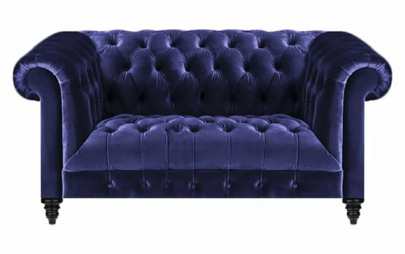 JVmoebel 2-Sitzer Design Modern Sofa Zweisitzer Couch Chesterfield Blau Woh günstig online kaufen