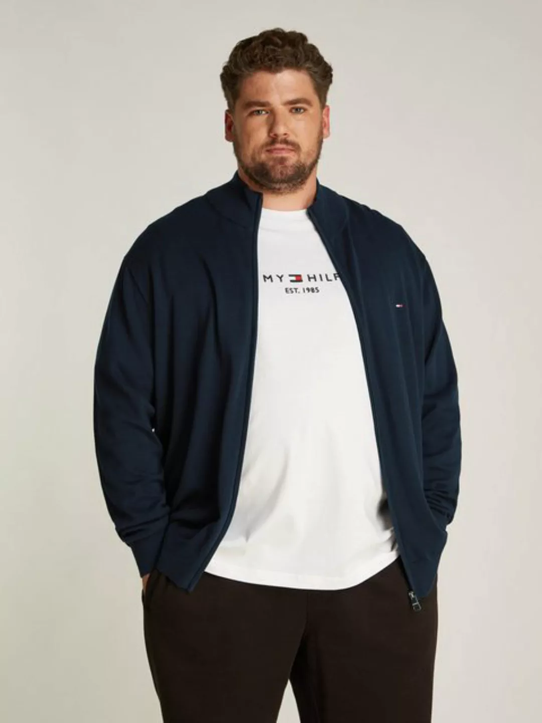 Tommy Hilfiger Big & Tall Strickjacke BT-ESSENTIAL COTTON ZIP THRU-B in Gro günstig online kaufen