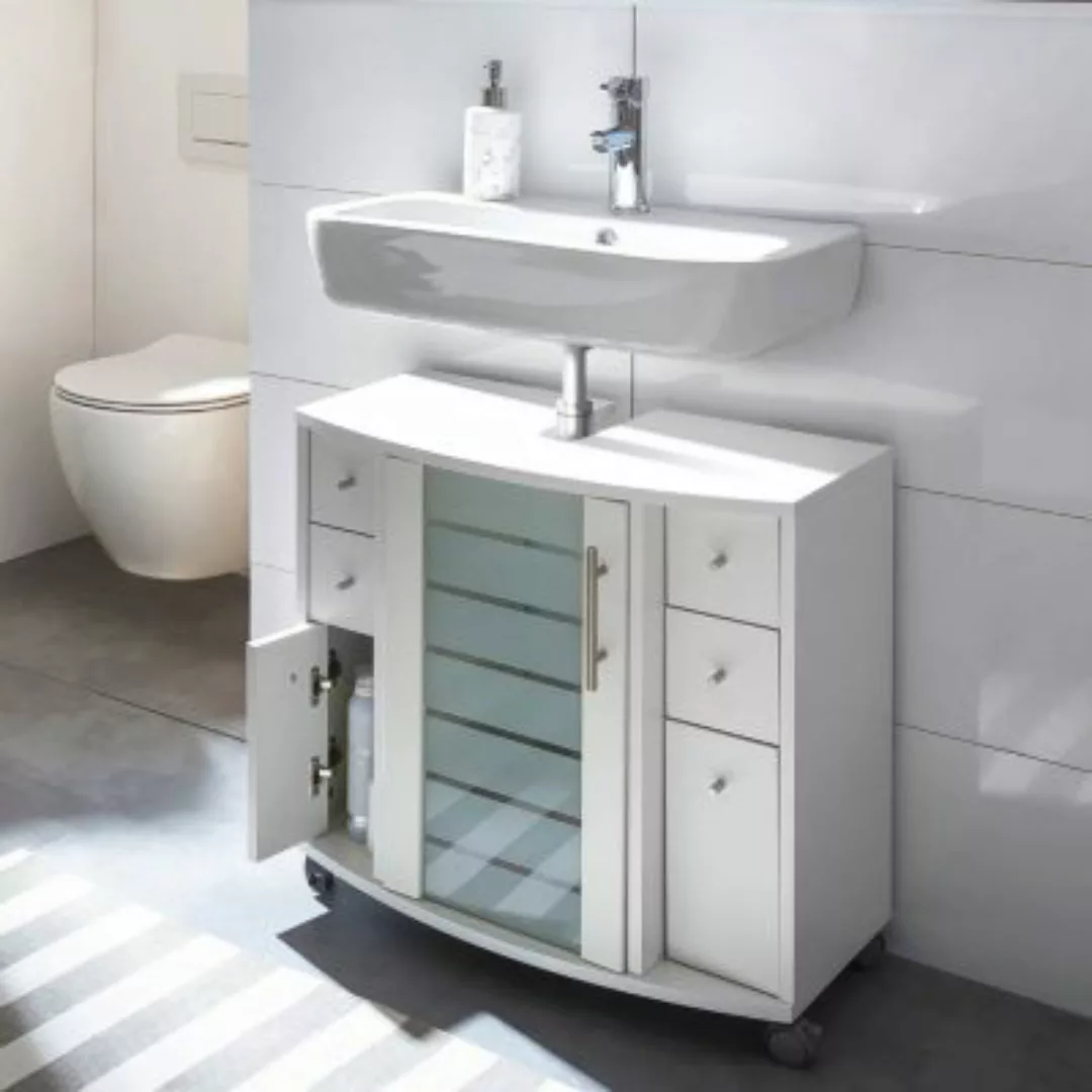 Lomadox Waschbeckenschrank NOCI-80 Badezimmer Unterschrank Badschrank Sipho günstig online kaufen