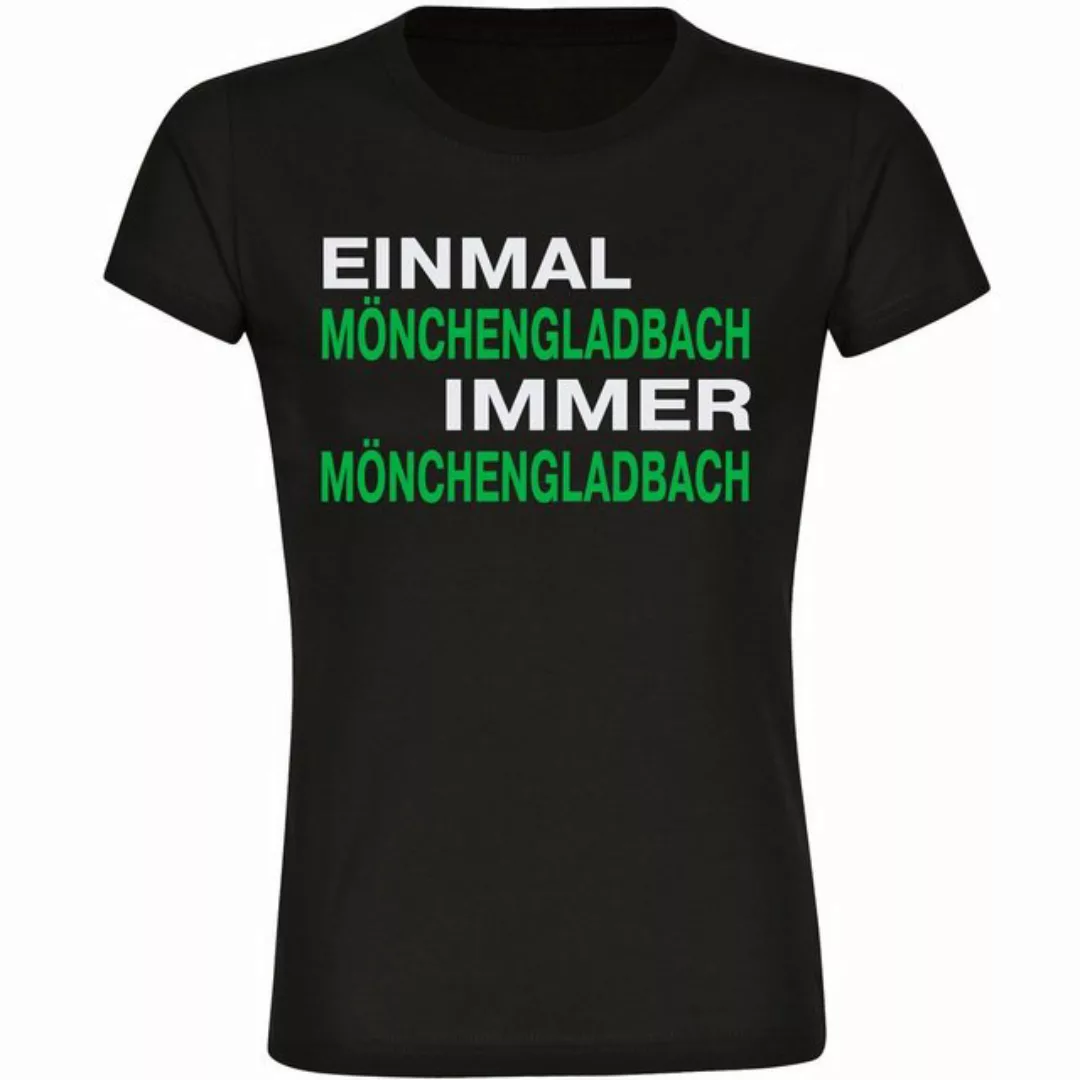 multifanshop T-Shirt Damen Mönchengladbach - Einmal Immer - Frauen günstig online kaufen