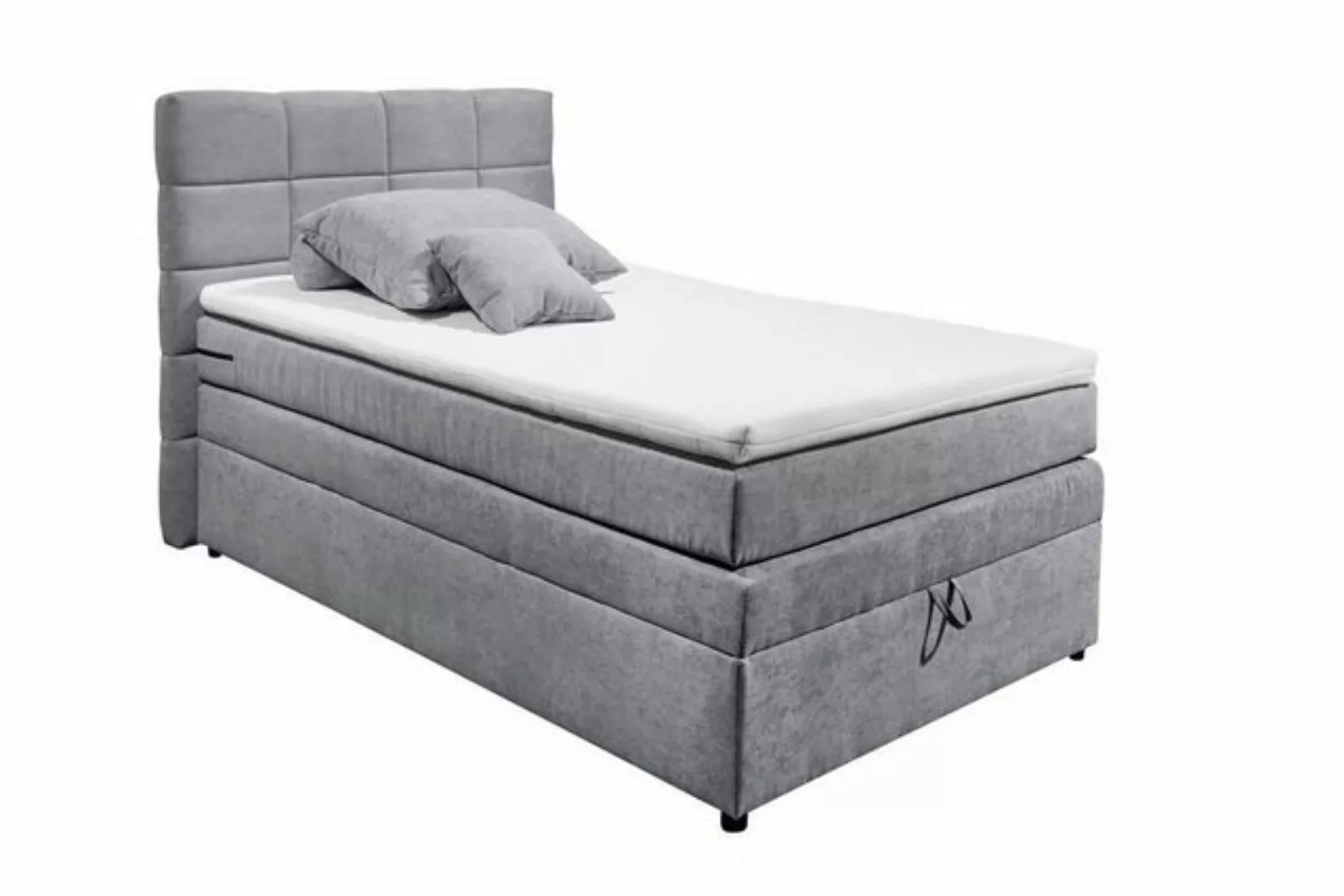 ED EXCITING DESIGN Boxspringliege (120 x 200 cm, Tacoma 1 "Soro" light grey günstig online kaufen