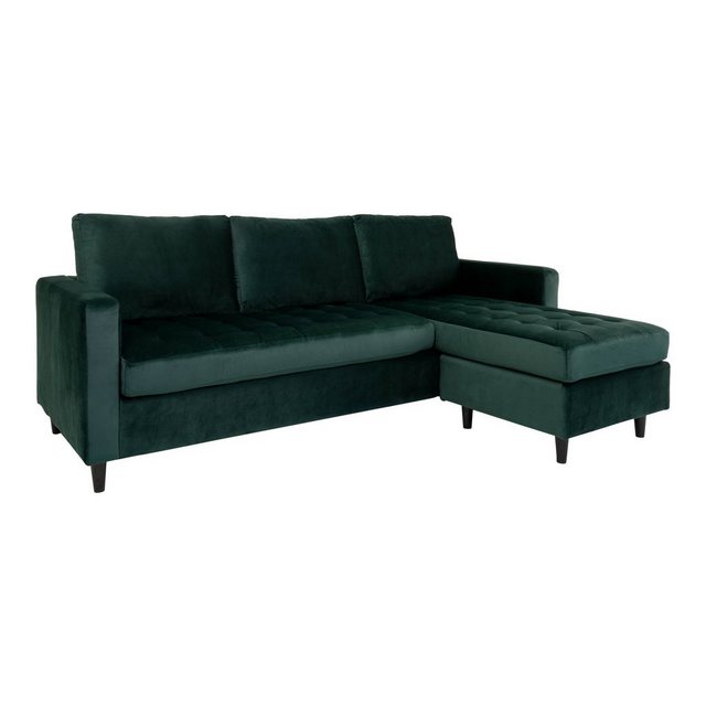 ebuy24 Sofa Firenze Chaiselongue Sofa velour, grün., 1 Teile günstig online kaufen