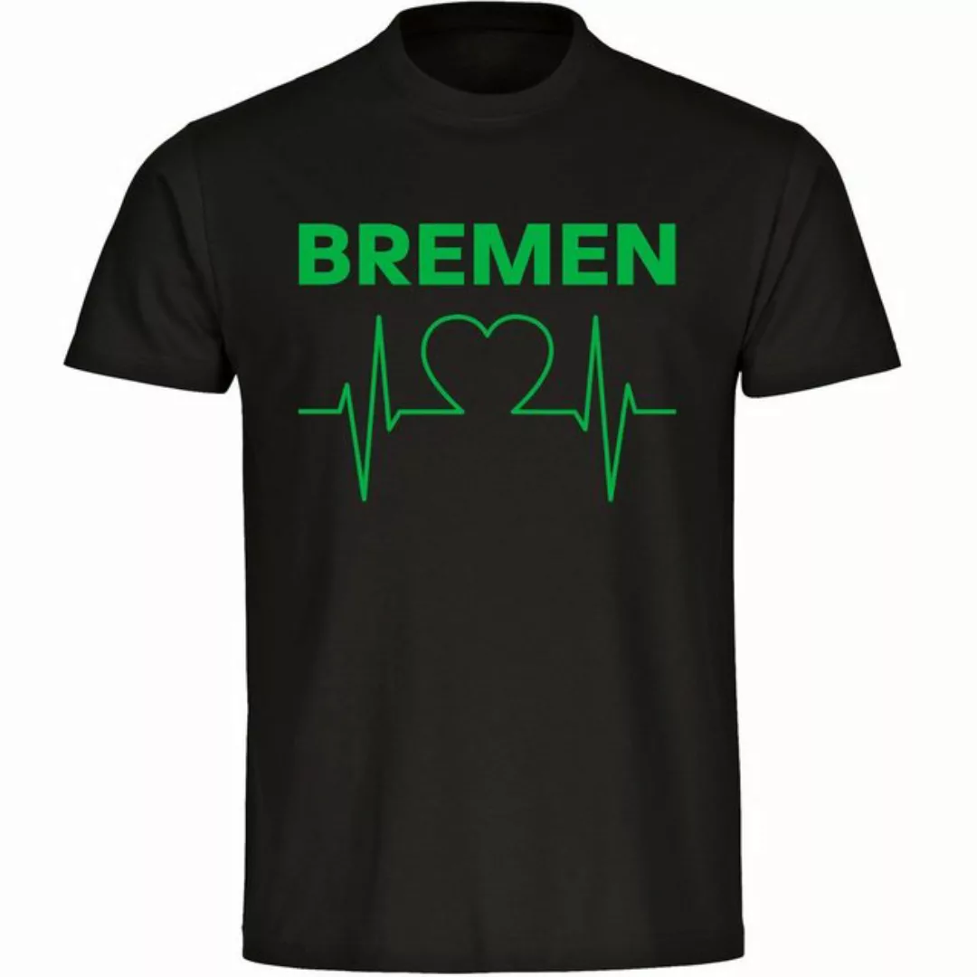 multifanshop T-Shirt Herren Bremen - Herzschlag - Männer günstig online kaufen