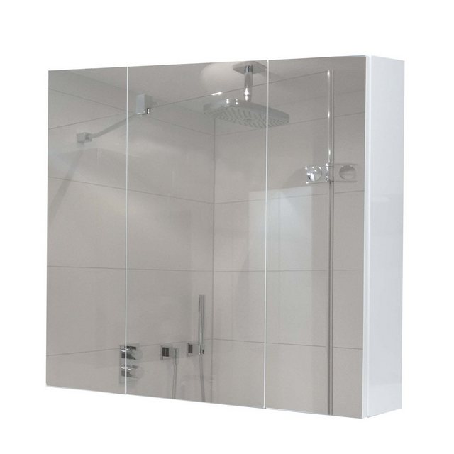 MCW Badezimmerspiegelschrank MCW-B19b-80 mit Ablageflächen, Hochglanz-Optik günstig online kaufen