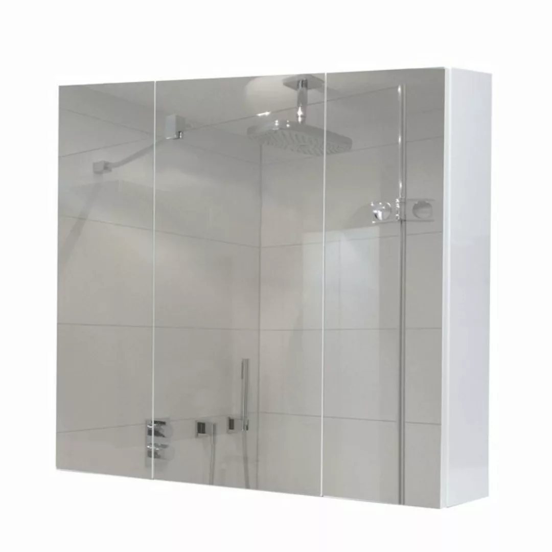 MCW Badezimmerspiegelschrank MCW-B19b-80 mit Ablageflächen, Hochglanz-Optik günstig online kaufen