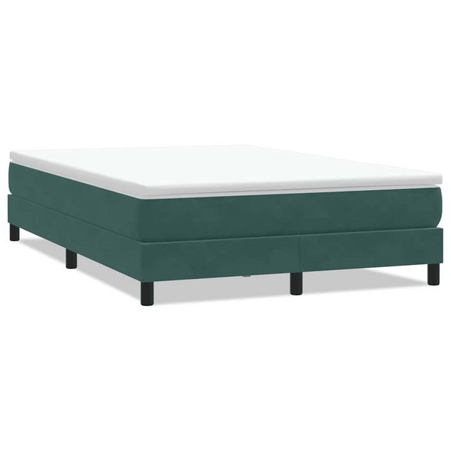 vidaXL Boxspringbett, Boxspringbett ohne Matratze Dunkelgrün 160x220 cm Sam günstig online kaufen