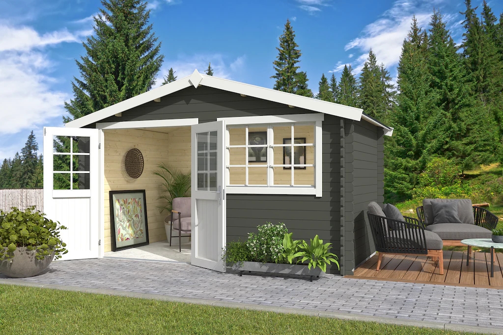 Nordic Holz Gartenhaus "Axel 230", (Doppelfenster und Doppeltür) günstig online kaufen