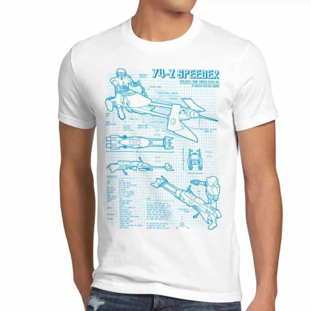 style3 Print-Shirt Herren T-Shirt 74-Z Bike krieg der rückkehr star endor r günstig online kaufen