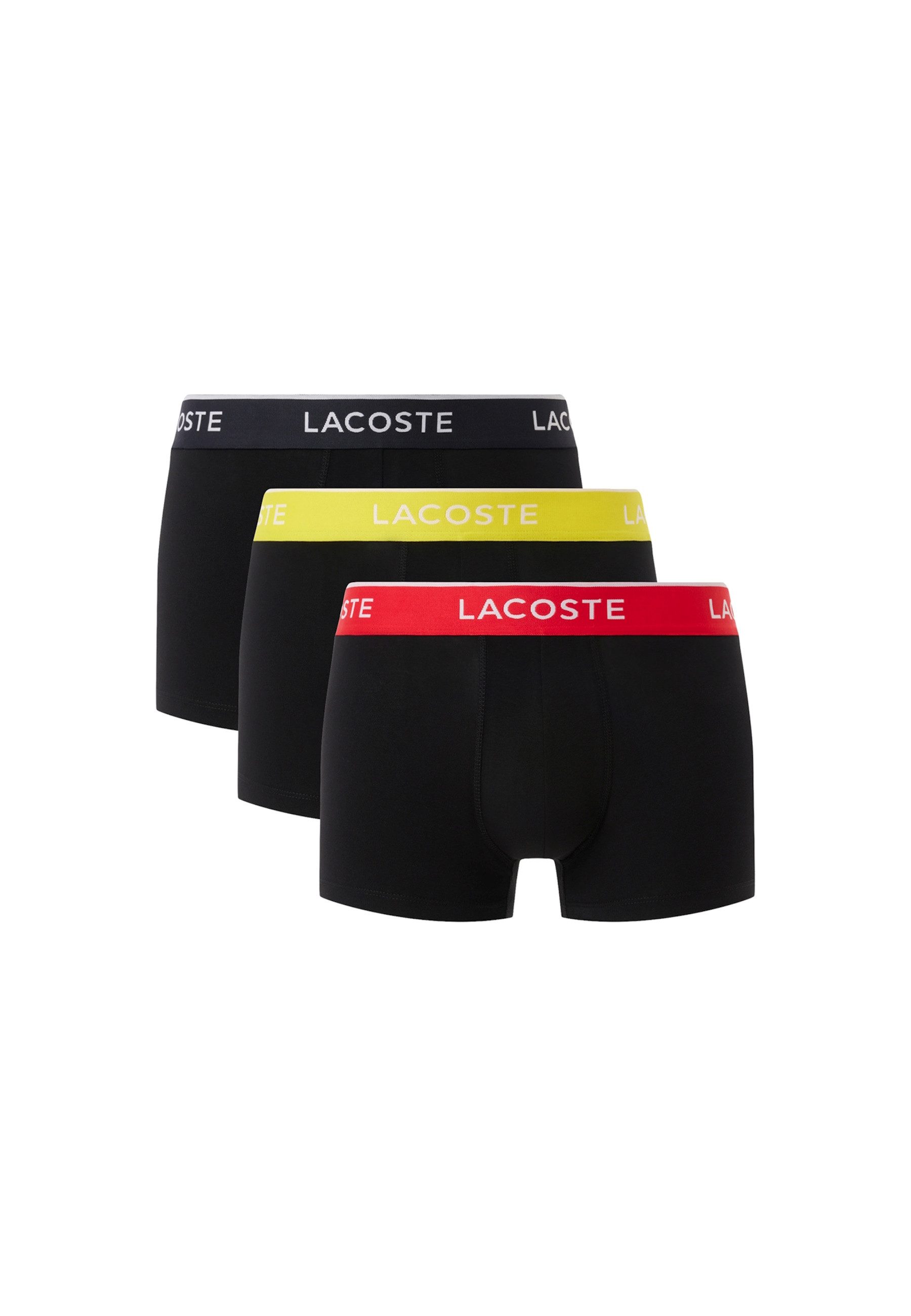 Lacoste 3-er Set Trunks Blau, Rot & Dunkelblau günstig online kaufen