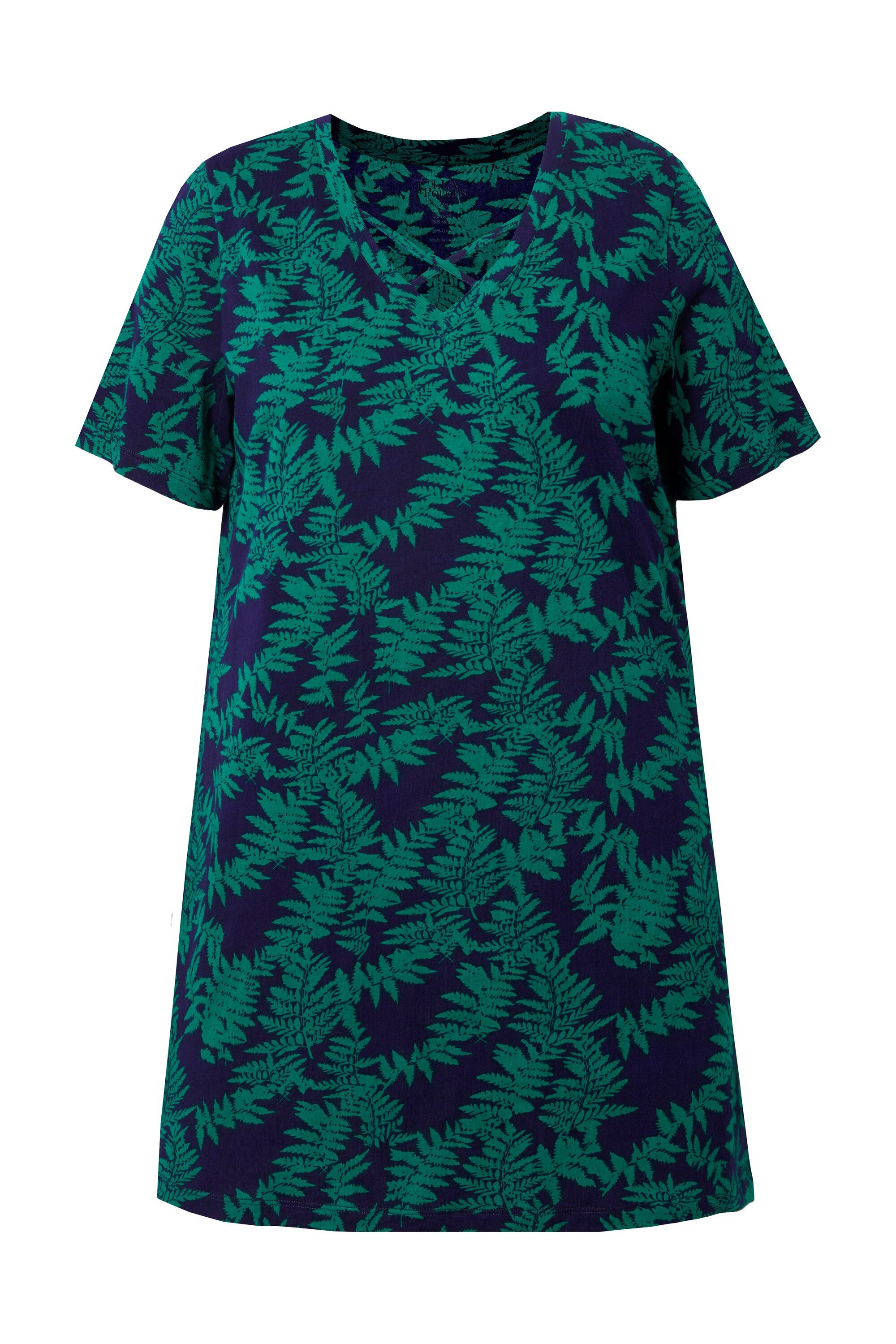 Ulla Popken Longshirt Longshirt Zierbänder A-Linie günstig online kaufen