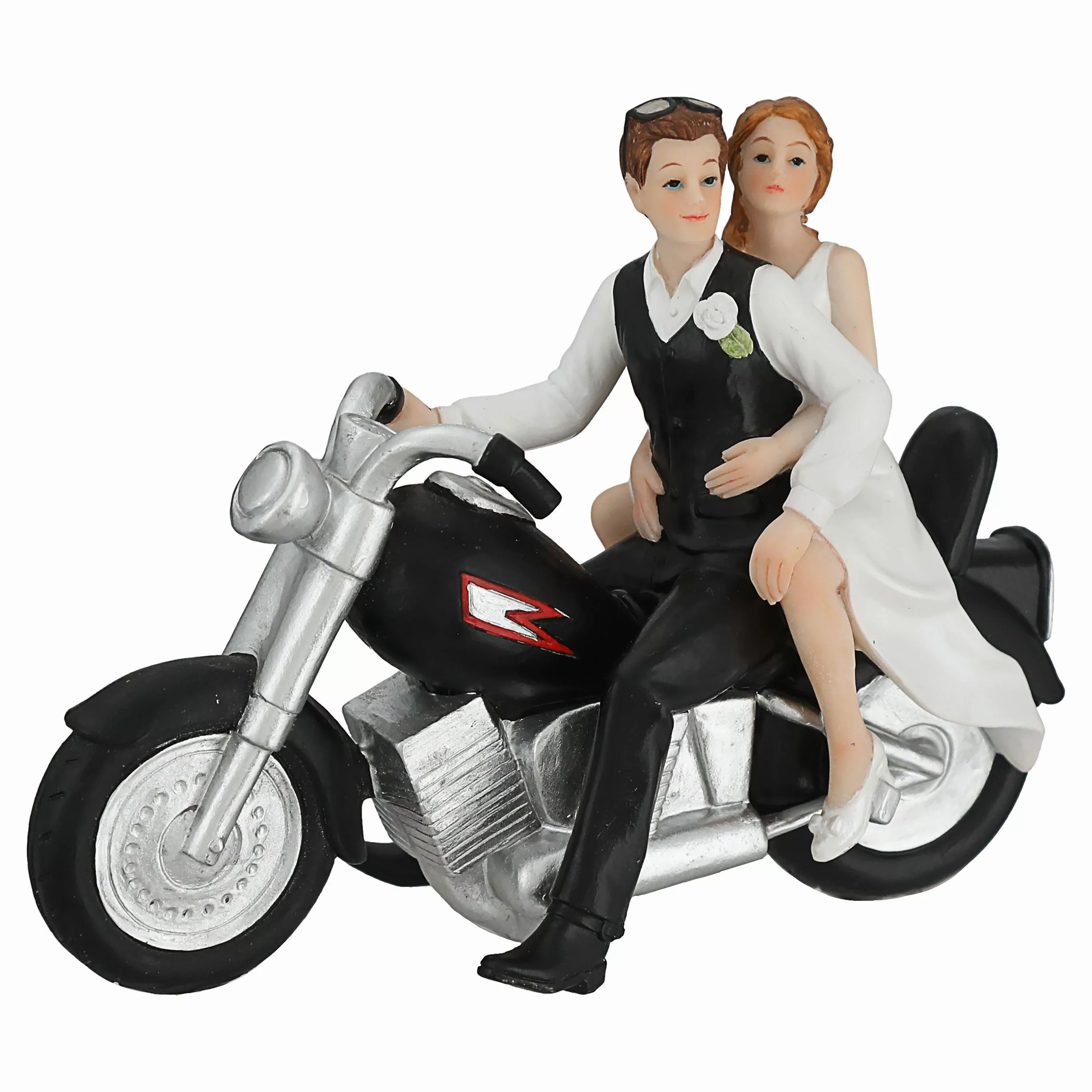 CEPEWA Dekofigur Hochzeitspaar Motorrad 17x13x7cm Polyresin günstig online kaufen