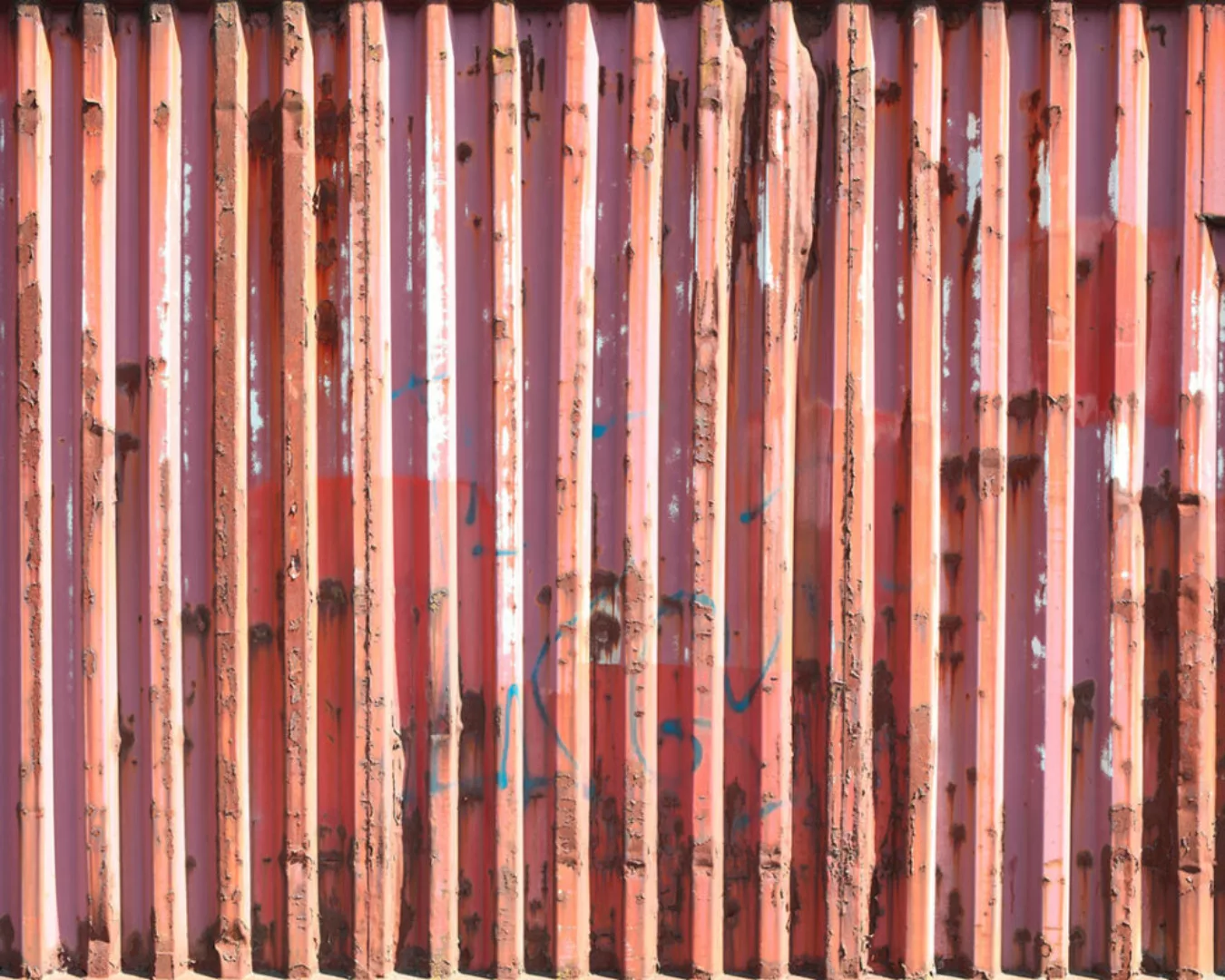Fototapete "Container rot" 4,00x2,50 m / Glattvlies Brillant günstig online kaufen