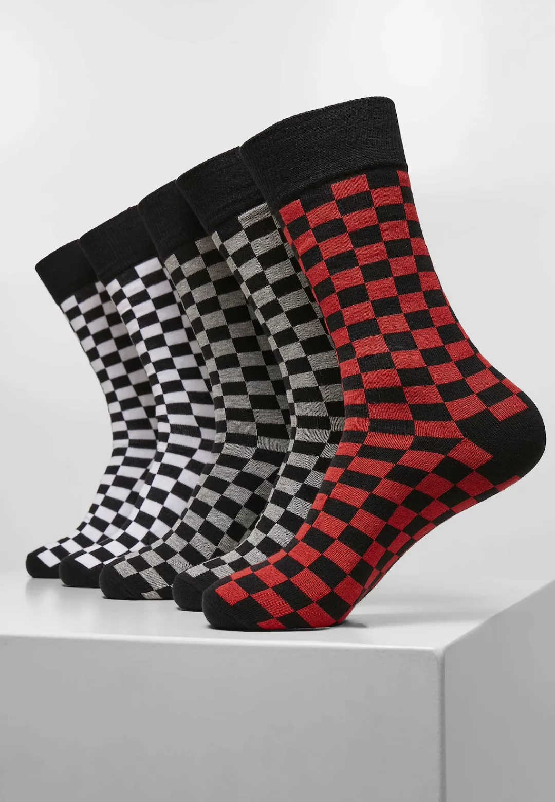 URBAN CLASSICS Strümpfe "Urban Classics Accessoires Check Socks 5-Pack", (1 günstig online kaufen