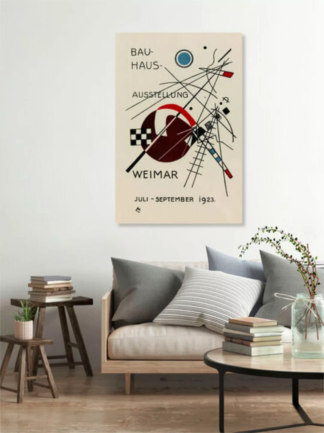 Poster / Leinwandbild - Bauhaus Ausstellung Vintage Poster günstig online kaufen