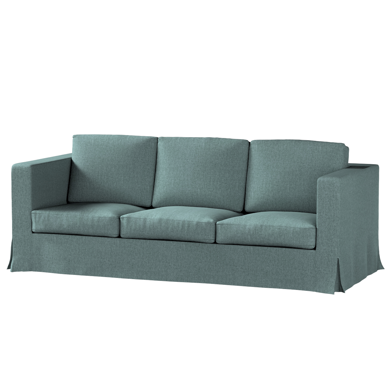 Bezug für Karlanda 3-Sitzer Sofa nicht ausklappbar, lang, grau- blau, Bezug günstig online kaufen