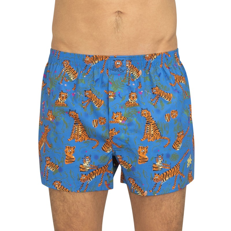 Lousy Livin Boxershorts Blau mit All-Over-Print günstig online kaufen