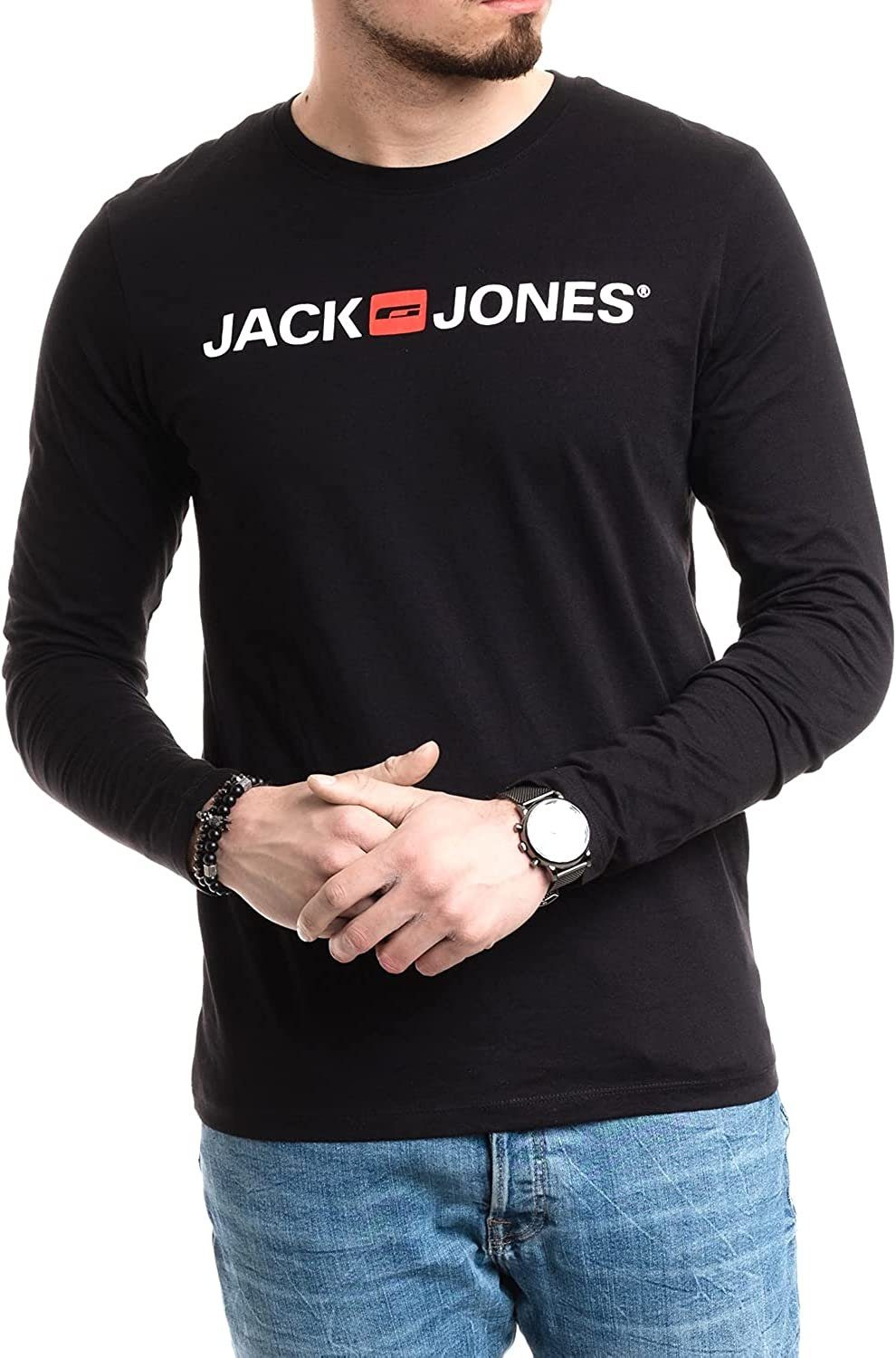 Jack & Jones Langarmshirt mit Printaufdruck günstig online kaufen