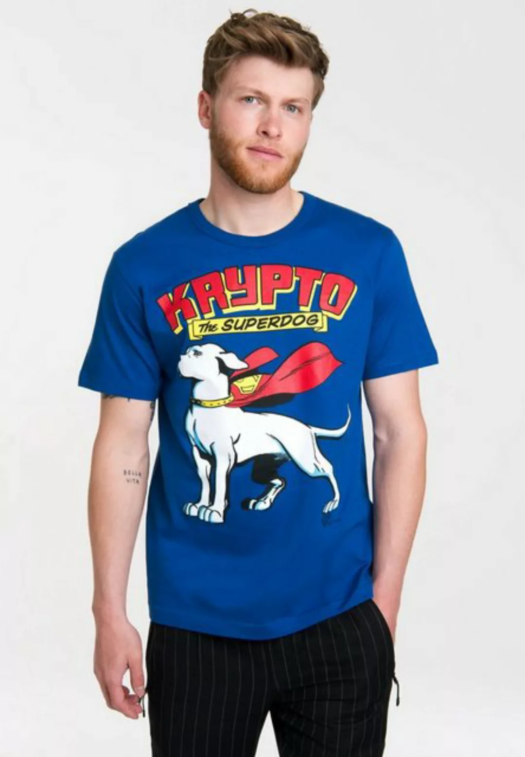 LOGOSHIRT T-Shirt "Superdog - Krypto - DC Comics", mit coolem Hunde-Motiv günstig online kaufen