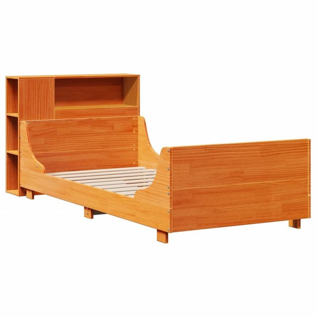 vidaXL Bett Massivholzbett ohne Matratze Wachsbraun 75x190 cm Kiefernholz günstig online kaufen