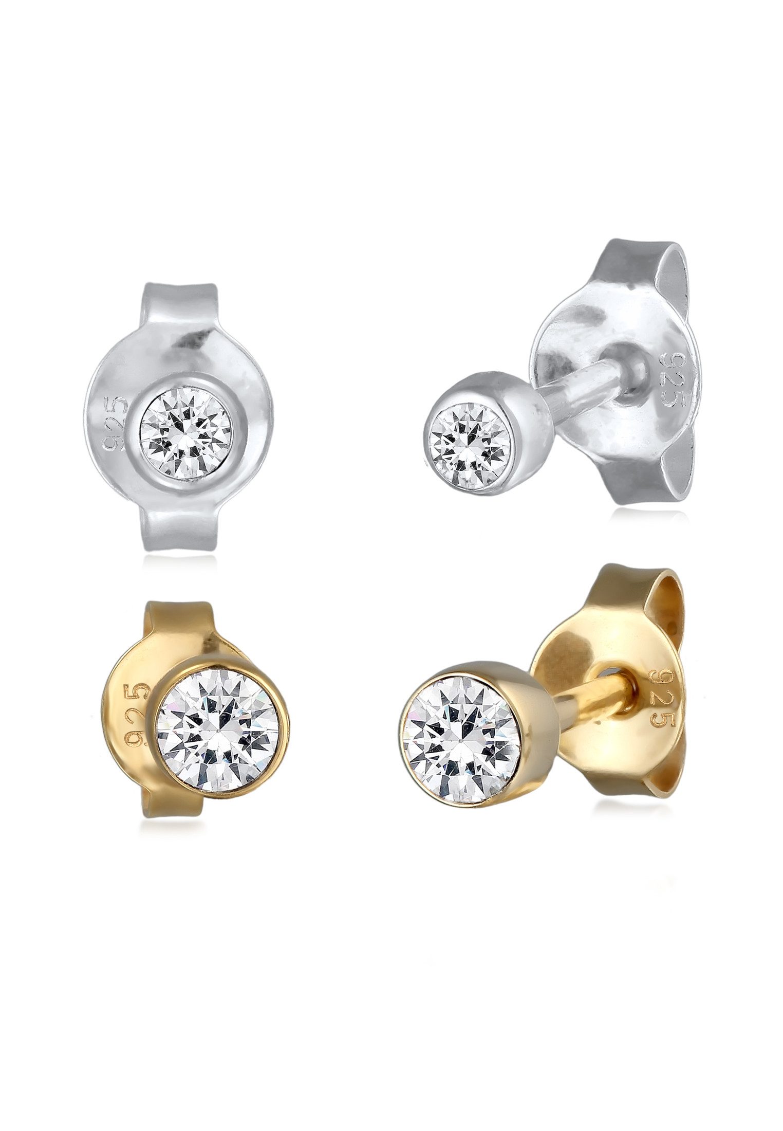 Elli Ohrring-Set Ohrstecker Set Weiß 925 günstig online kaufen