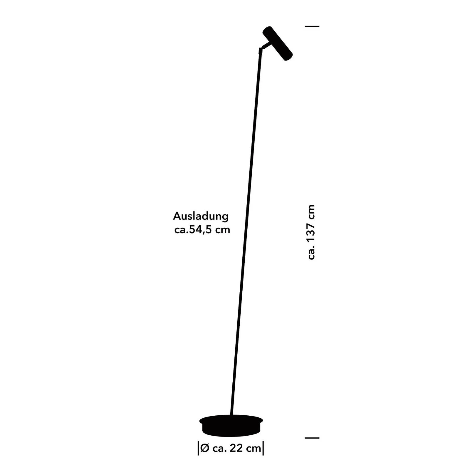 LED-Stehleuchte Tom Pro, schwarz, 1-flammig, CCT, Dimmer günstig online kaufen