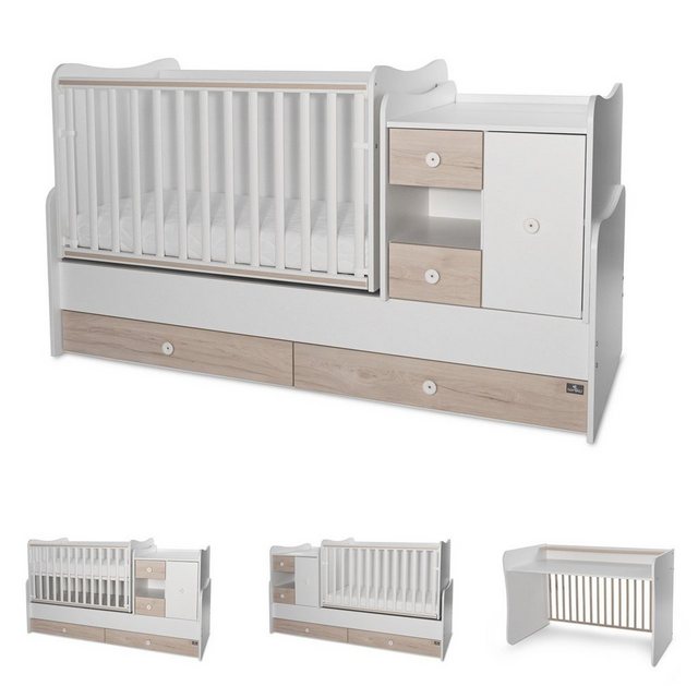 Lorelli Komplettbett Baby- und Kinderbett Mini Max, 3 in 1, umbaubar, für 2 günstig online kaufen