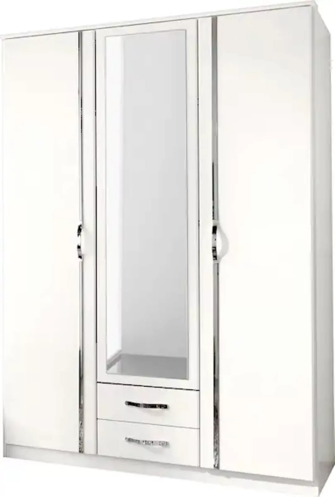 Wimex Drehtürenschrank in WEISS + BETON-NB LICHTGRAU - 179x199x58cm (BxHxT) günstig online kaufen