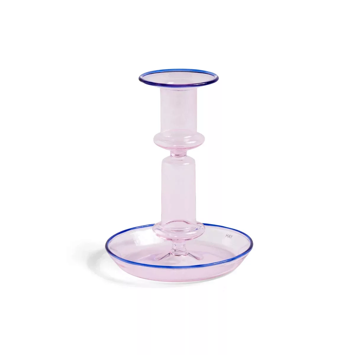 HAY - Flare Kerzenhalter M - pink, blau/H 14cm / Ø 11cm günstig online kaufen