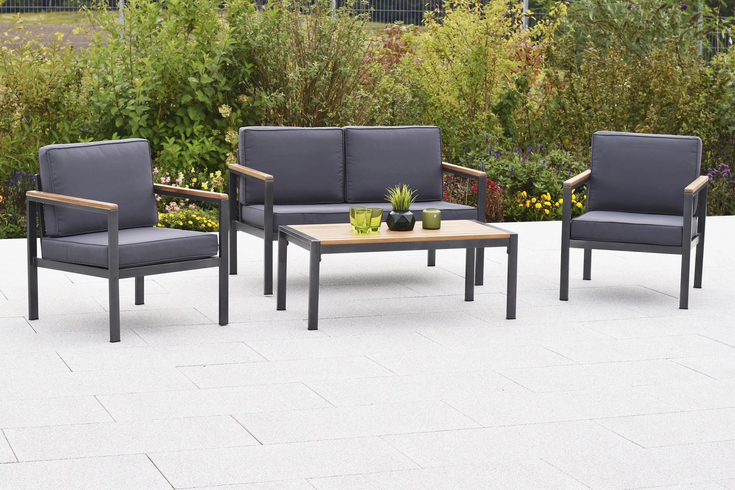 MERXX Gartenlounge-Set ""Kavos"", (Set, 10 tlg.), Tischplatte und Applikati günstig online kaufen